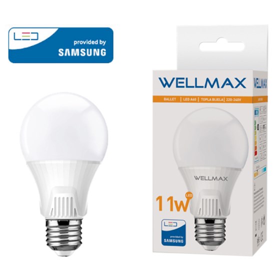 LED Žarulja Ballet Wellmax E27 - 11W, 3000K, 1050lm, Samsung SMD, 230V