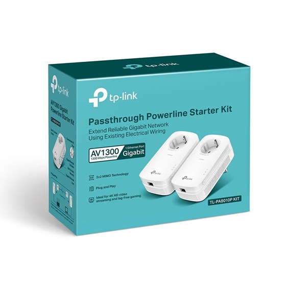 TP-Link TL-PA8010P KIT, AV1300 Gigabit Passthrough Powerline Ethernet Adapter (2-pack)