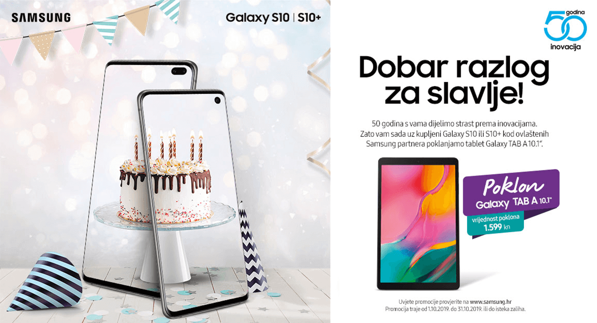 Uz Galaxy S10 poklanjamo tablet!