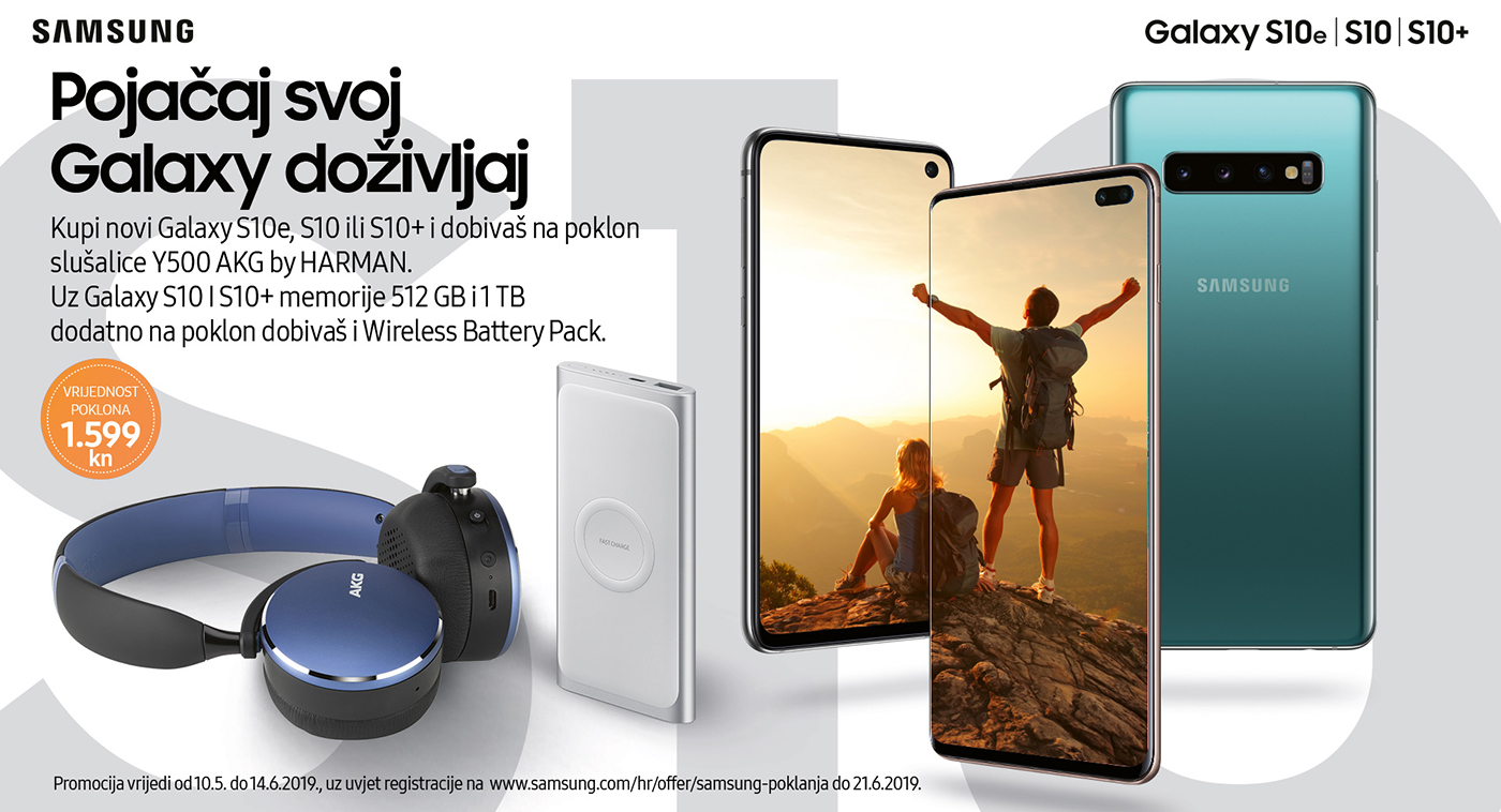 Pojačaj svoj Galaxy doživljaj - poklon uz kupljeni smartphone Samsung Galaxy serije S10