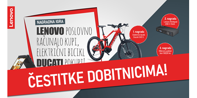 Nagradna igra Lenovo poslovno računalo kupi, električni bicikl Ducati pokupi - Izvučeni dobitnici!