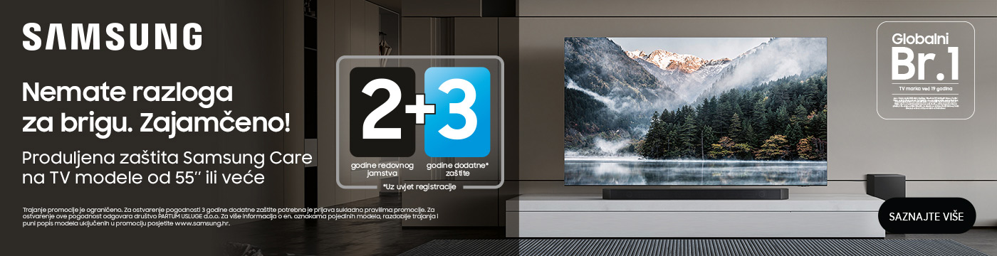 Samsung Care 5 godina zaštite za odabrane Samsung televizore