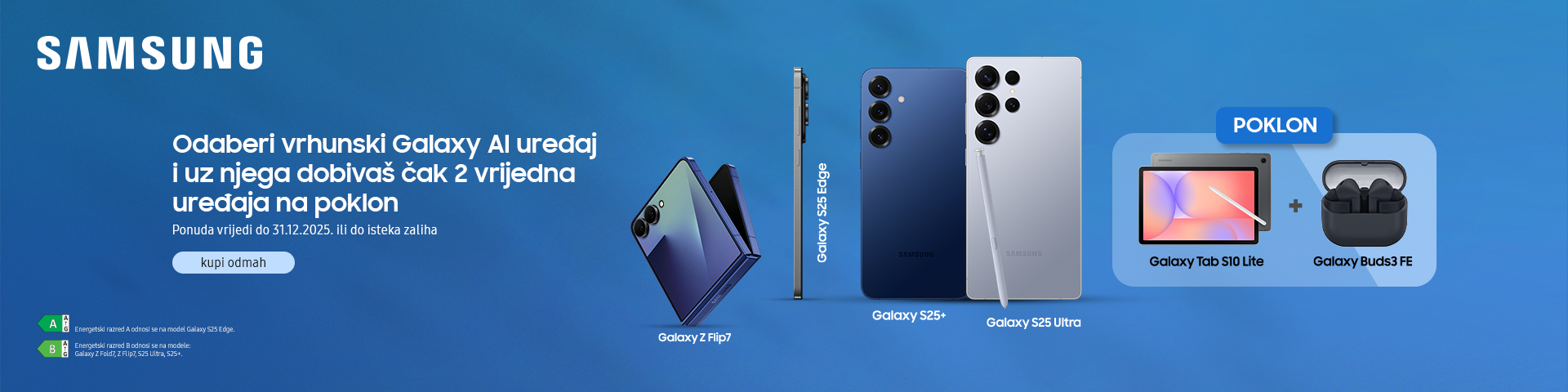 Samsung Galaxy + 2 Galaxy uređaja na dar