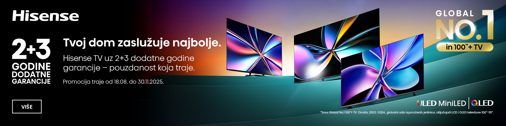 Hisense 2+3 jamstvo