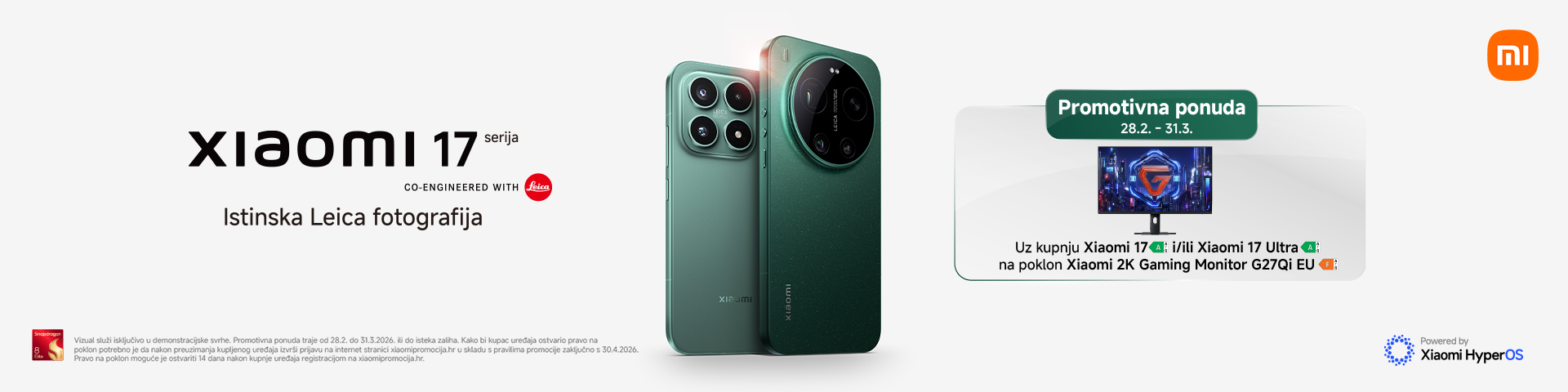 Xiaomi 17 + poklon monitor