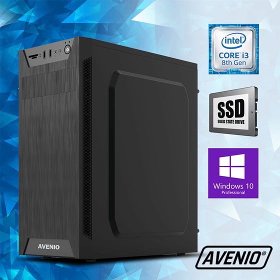 Avenio ProOffice Intel Core i3 8100 3.60GHz 8GB 256GB SSD DVDRW W10P Intel UHD Graphics 630 P/N: 02241605