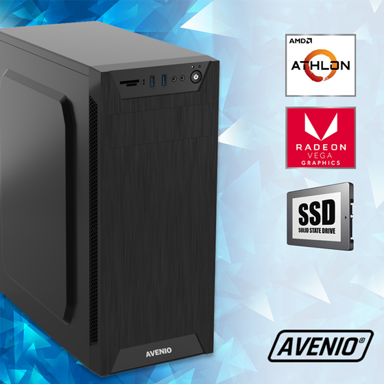 Avenio TopOffice AMD Athlon 3000G 3.50GHz 8GB 240GB SSD DVDRW FreeDOS Radeon Vega 3 Graphics  P/N: 02241684