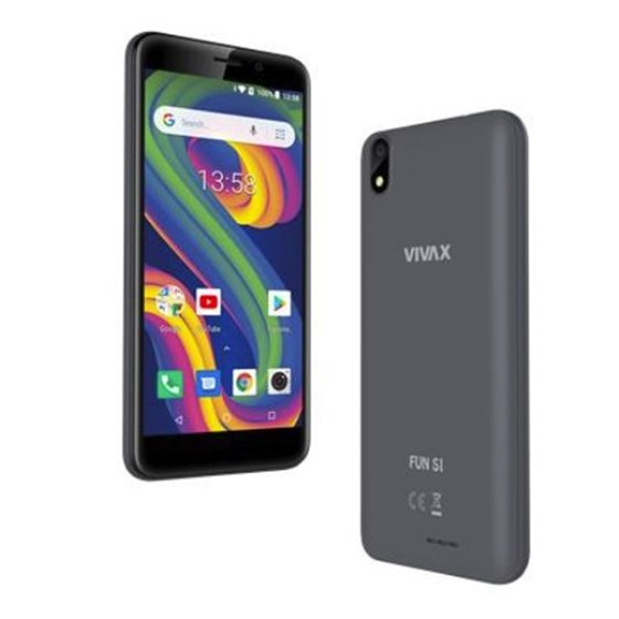 Smartphone Vivax Fun S1 Gray SC7731E Quad Core 1.30GHz 1GB 8GB 4,95" Android Go 3G WiFi Bluetooth Dual Sim P/N: 02352752