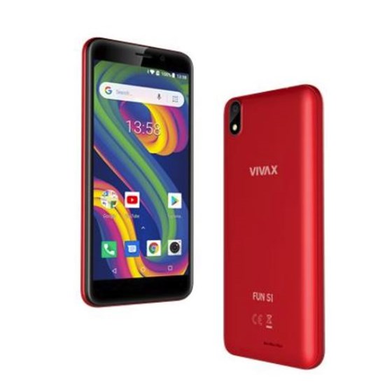Smartphone Vivax Fun S1 Red SC7731E Quad Core 1.30GHz 1GB 8GB 4,95" Android Go 3G WiFi Bluetooth Dual Sim (ČIŠĆENJE ZALIHA) P/N: 02352755