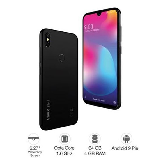 Smartphone Vivax Smart Fly5 Deep Black SC9863 Octa Core 1.6GHz 4GB 64G 6.27" Android 9.0 3G 4G WiFi Bluetooth P/N: 02357223