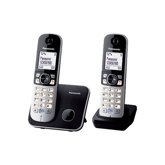 Telefon Panasonic Crni + dodatna slušalica P/N: KX-TG6812FXB 