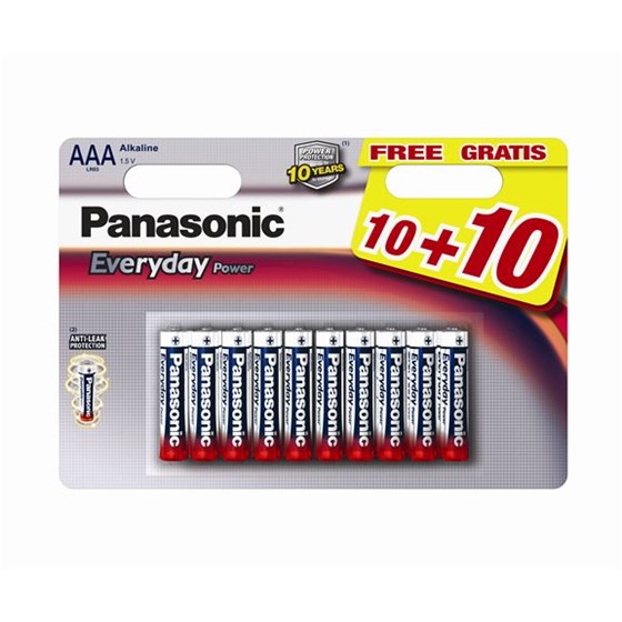 Baterije Panasonic Alkaline AAA LR03EPS/20BW 10+10F P/N: 02390634