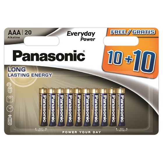 PANASONIC baterije LR03EPS/20BW 10+10F