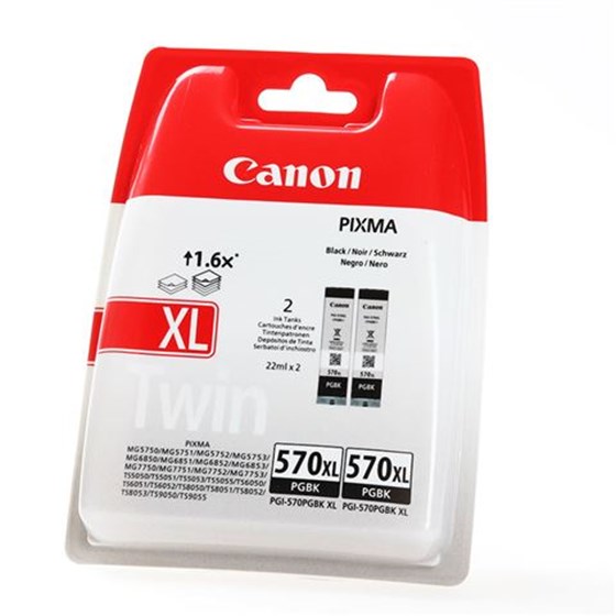 Tinta Canon 570Bk XL Black P/N: PGI-570XL x 2 