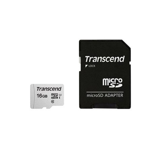 Memorija microSDXC 16GB Transcend Class 10 UHS-I  +SD Adapter P/N: TS16GUSD300S-A