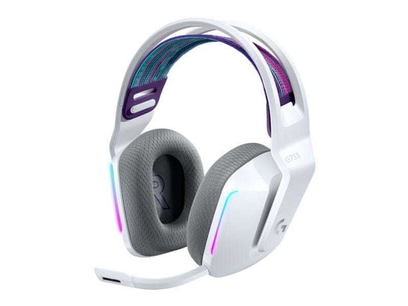 G733 LIGHTSPEED Wireless Gaming Headset, bijele