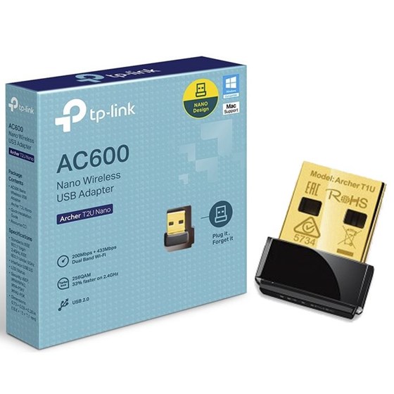 TP-Link Archer T2U Nano, AC600 Nano Wireless USB adapter 