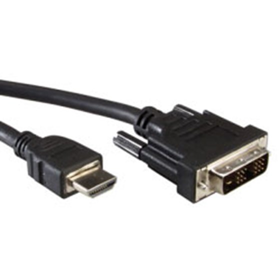 Kabel DVI-D M - HDMI M 2m Roline P/N: 11.99.5522 