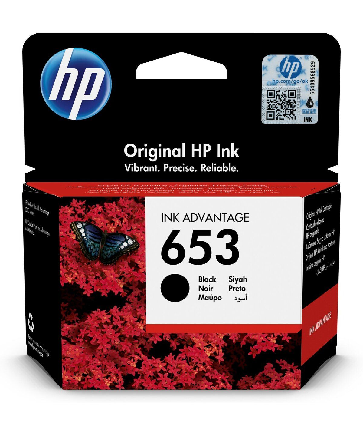 Tinta HP 653 Black P/N: 3YM75AE