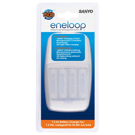 Punjač Eneloop MQN09 + 4x AAA baterije LED P/N: 11206011
