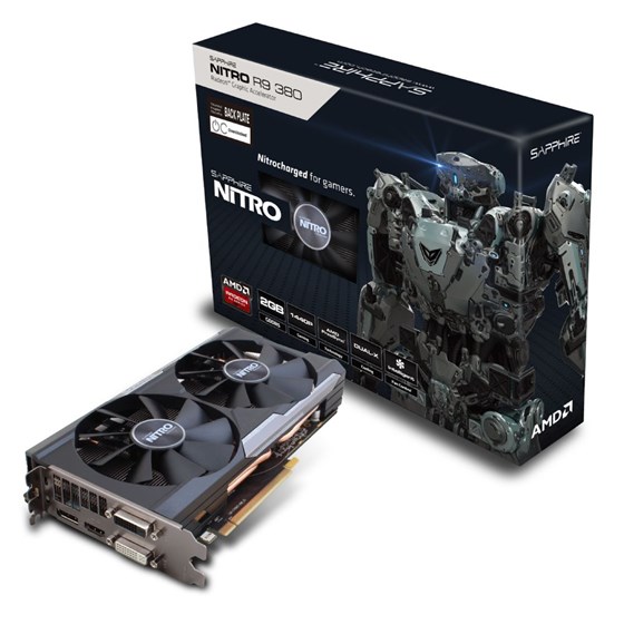 Grafička kartica VGA Sapphire Radeon R9 380 Nitro Dual-X OC Boost 2GB DDR5 1x DVI-I 1x DVI-D 1x HDMI 1x DisplayPort P/N: 11242-12-20G