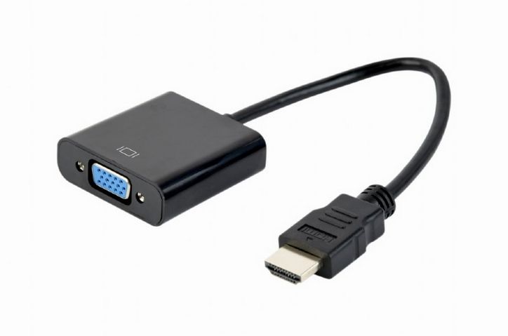 Adapter HDMI M - VGA F Gembird crni P/N: A-HDMI-VGA-04