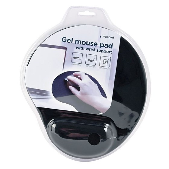 Podloga za miš Gembird Ergonomic sa gelom Crna P/N: MP-GEL-BK 