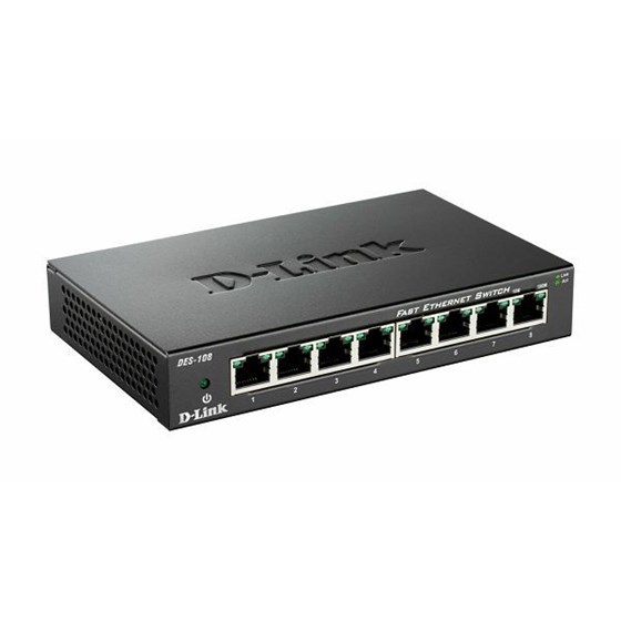 D-Link Switch 8-port 10/100Mbps P/N: DES-108/E