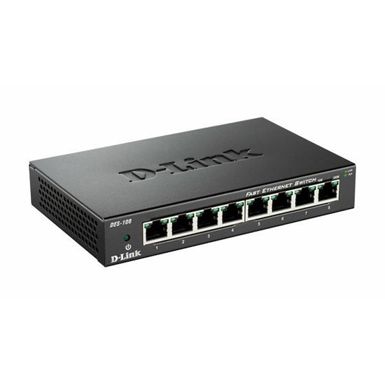 D-Link Switch 8-port 10/100Mbps P/N: DES-108/E 
