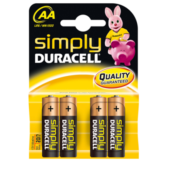 Baterije Duracell Alkaline Simply AA B4 P/N: 12401044