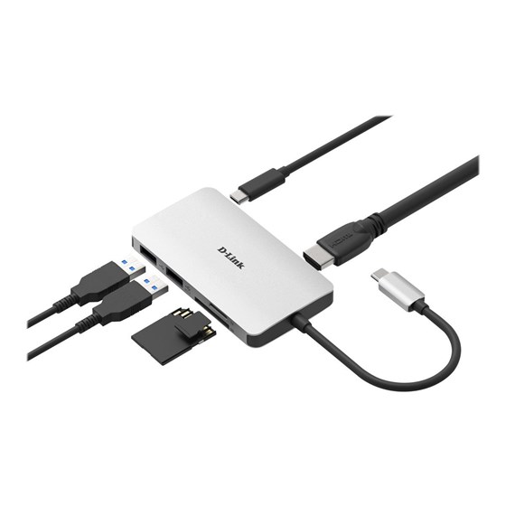D-LINK USB-C 6-port USB 3.0 hub HDMI P/N: DUB-M610