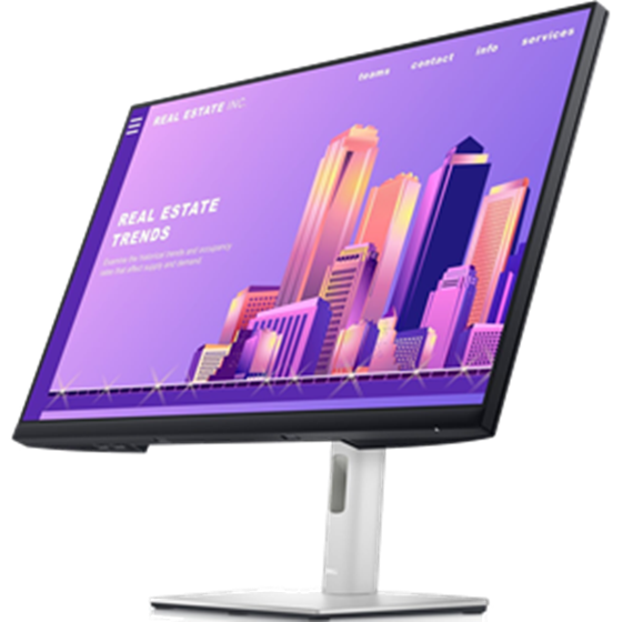 Monitor Dell P2722H, 27" FHD, IPS, 60Hz 5ms, DP, VGA, HDMI, USB, Pivot, Srebrno / Crni 