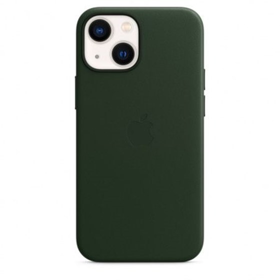 Apple iPhone 13 mini Leather Case with MagSafe - Sequoia Green  (Seasonal Fall 2021)