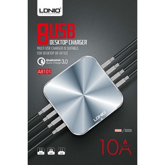 Punjač za smartphone LDNIO A8101 8-port QC 3.0