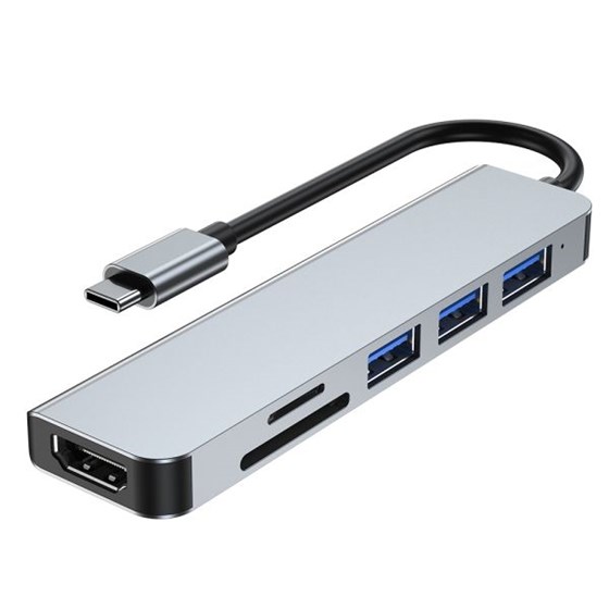 Port Replicator Moye Connect Multiport X6 series HUB 1x USB 3.0, 2x USB 2.0, 1x HDMI TF/SD reader P/N: 8605042604005