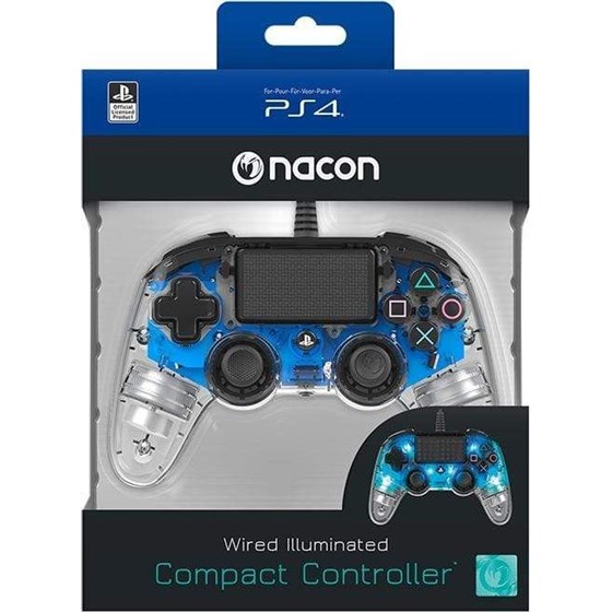 PS4 kontroler Nacon Compact transparentni plavi P/N: 3499550360806