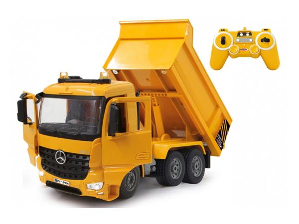 Jamara kamion na daljinsko upravljanje, kiper Mercedes Arocs, žuti 1:20