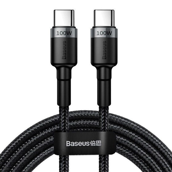 Kabel Baseus USB C - USB C Cafule PD 2.0 100W flash charging (20V 5A) 2m crni P/N: CATKLF-ALG1