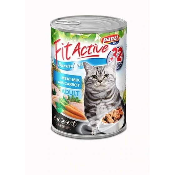 FitActive CAT 415g konzerva meso-mix 32%