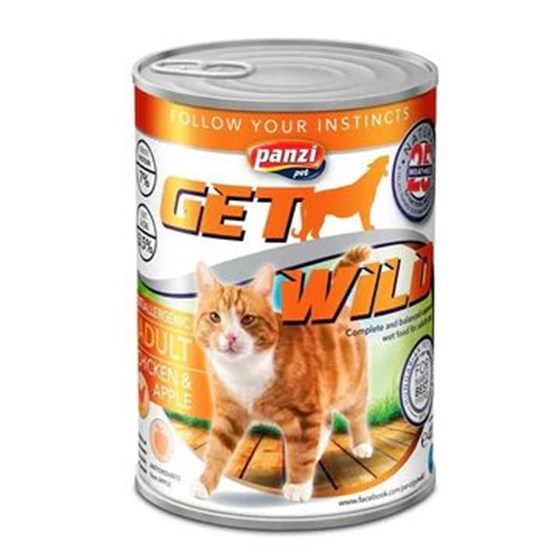 Panzi GetWild CAT 415g konzerva Pile/Jabuka