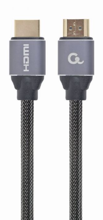 Kabel HDMI - HDMI 1m braided 4K UHD Ethernet Premium series Gembird crni P/N: CCBP-HDMI-1M