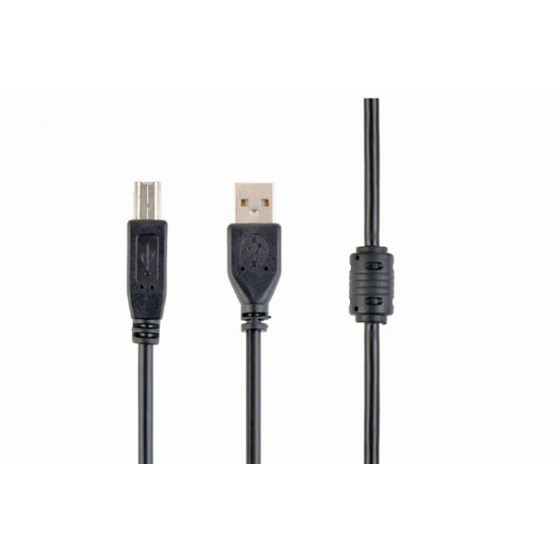 Kabel USB A 2.0 - USB B 1.8m (printer kabel) Gembird crni P/N: CCF-USB2-AMBM-6