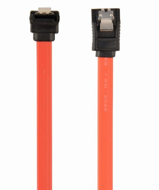 Kabel za HDD/SSD SATA 3 kutni 0,3m metal clips Gembird P/N: CC-SATAM-DATA90-0.3M