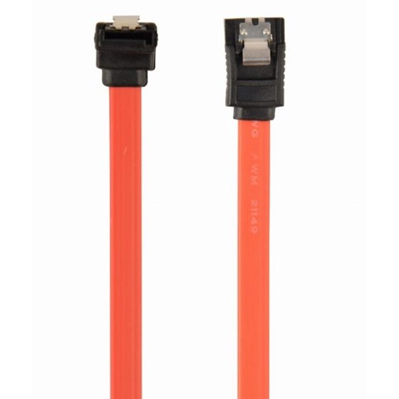 Kabel za HDD/SSD SATA 3 kutni 0,3m metal clips Gembird P/N: CC-SATAM-DATA90-0.3M