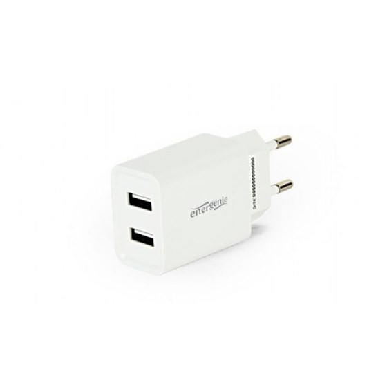 Univerzalni USB punjač 2-port Gembird, 2.1 A, bijeli P/N: EG-U2C2A-03-W