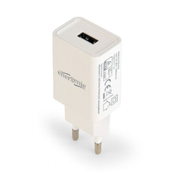 Univerzalni punjač za Smartphone 2.1A Gembird bijeli P/N: EG-UC2A-03-W