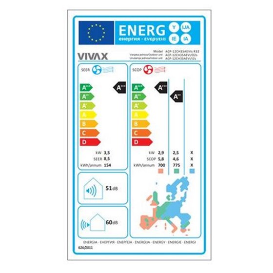 VIVAX COOL, klima uređaji, ACP-12CH35AEVIs R32 GOLD