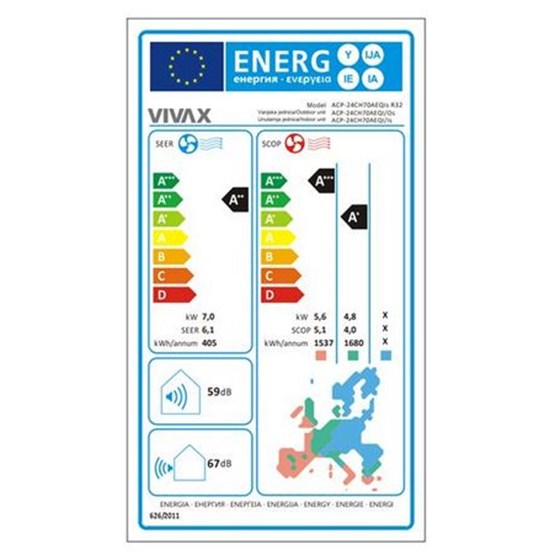 VIVAX COOL, klima uređaji, ACP-24CH70AEQIs R32