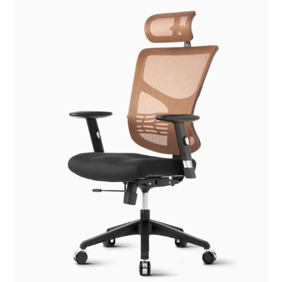 Ergonomski uredski stolac ESSENT 03 Narančasta leđa/crno sjedalo boja