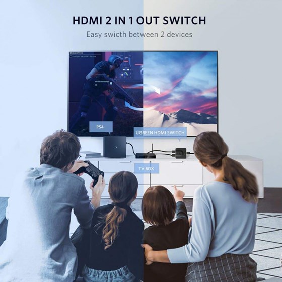Ugreen HDMI 2.0 2x1 Switcher - Dvosmjerni prekidač, sklopka P/N: 50966